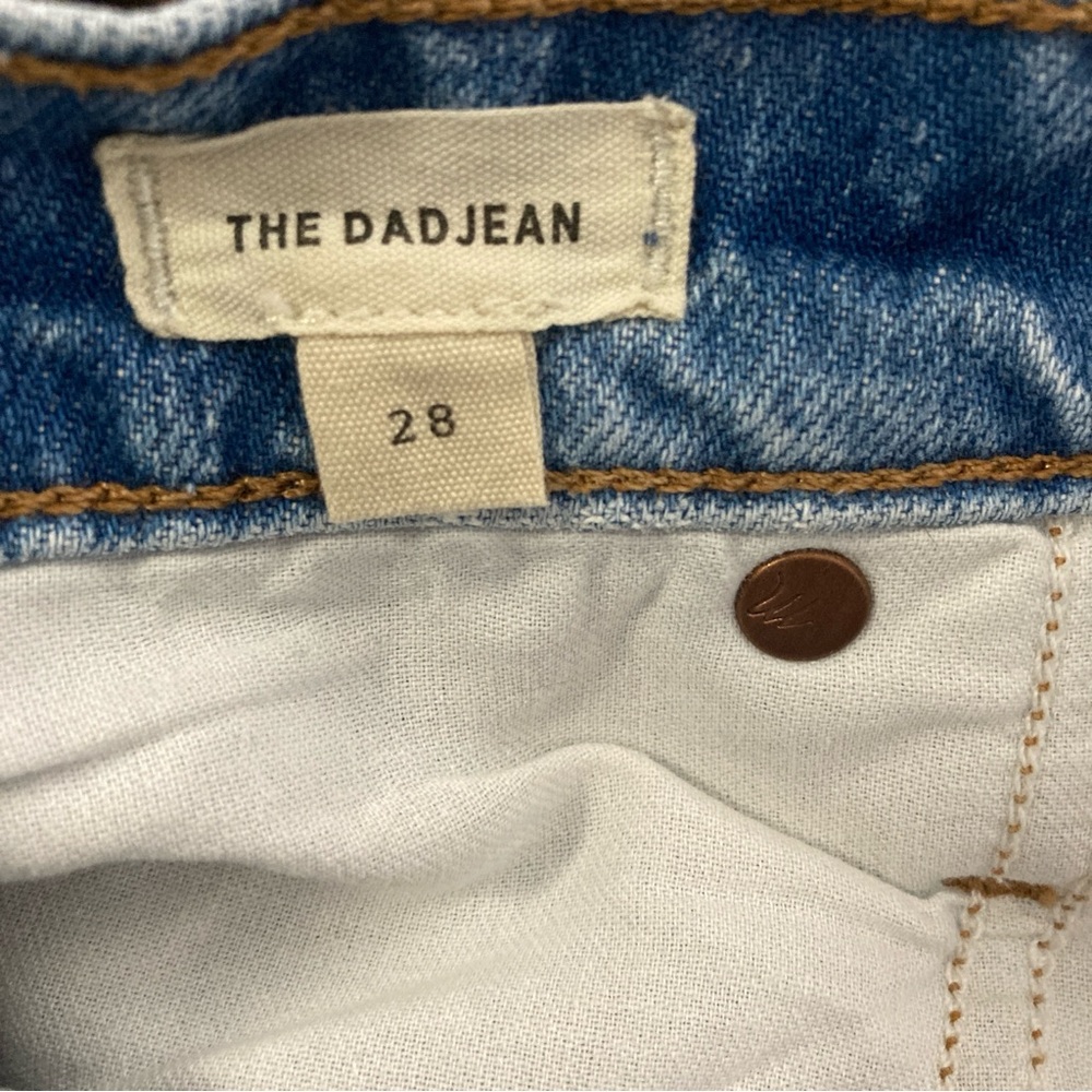 Madewell The Dadjean Medium Wash Blue Jeans Size 28 Distressed - Picture 11 of 16